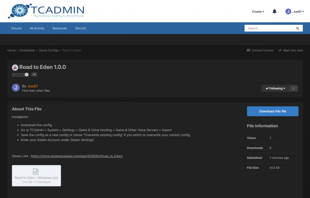 TCAdmin game config.png