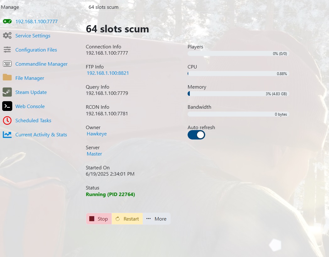 SCUM - Dedicated server - Windows